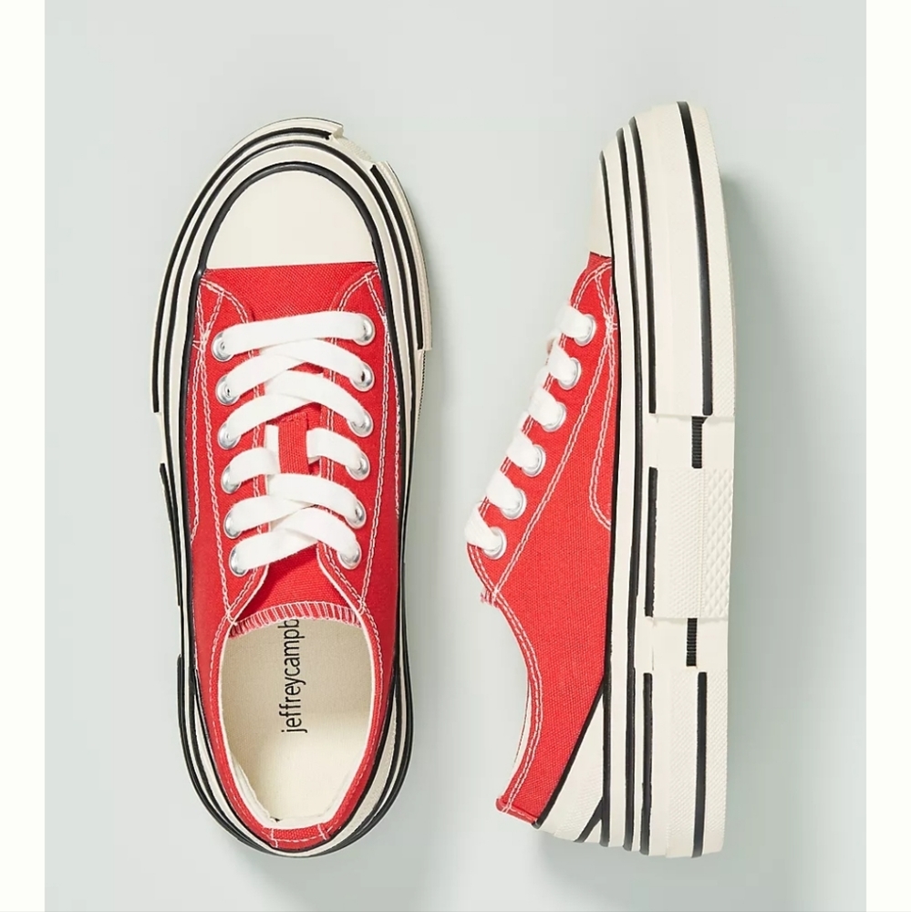 Jeffery Campbell Endorphin Platform Sneakers- red